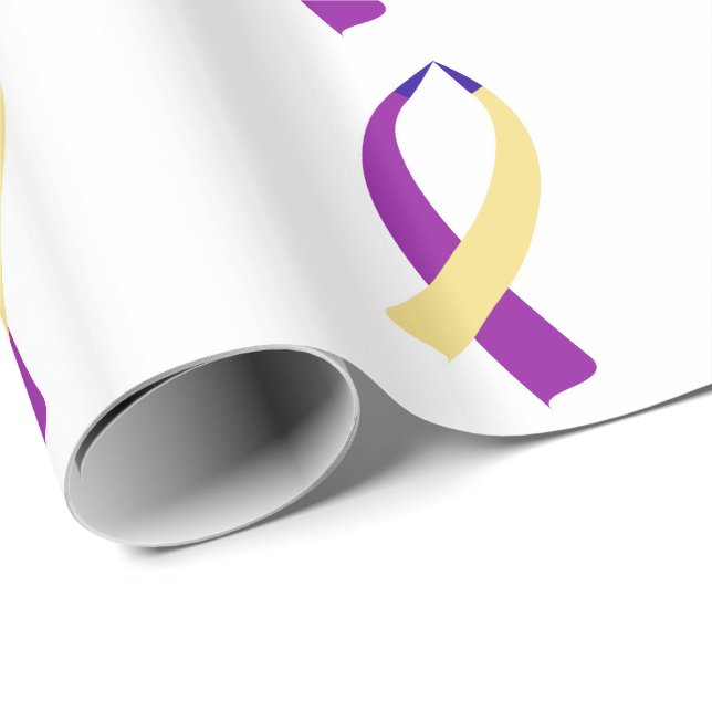 Awareness Ribbon (Bladder Cancer) Wrapping Paper (Roll Corner)