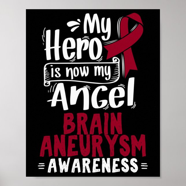 Awareness Ribbon Brain Aneurysm  Poster (Front)