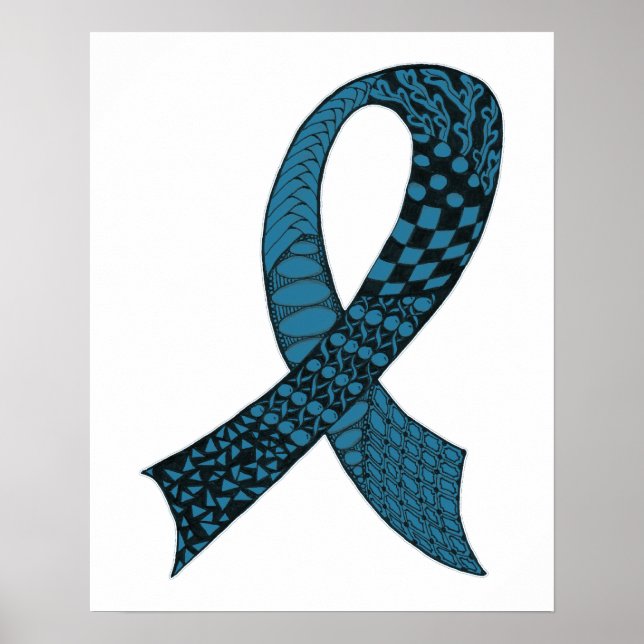 Awareness Ribbon Custom Colours Poster (Front)