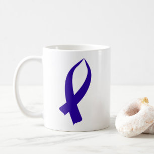 Awareness Ribbon (Dark Blue) Coffee Mug