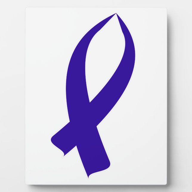 Awareness Ribbon (Dark Blue) Plaque (Front)