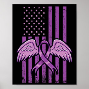 Awareness Ribbon Flag 2 Poster