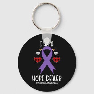 Awareness Ribbon I Am A Hope Dealer Leopard Christ Key Ring