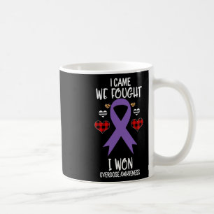 Awareness Ribbon I Came We Fought I Won Christmas Coffee Mug