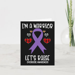 Awareness Ribbon I'm Warrior Let's Raise Support Card