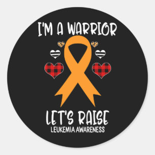 Awareness Ribbon I'm Warrior Let's Raise Support Classic Round Sticker