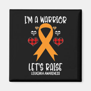 Awareness Ribbon I'm Warrior Let's Raise Support Magnet