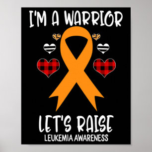 Awareness Ribbon I'm Warrior Let's Raise Support Poster