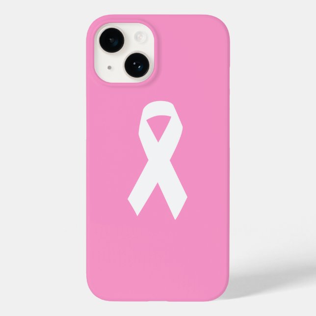 Awareness Ribbon on Pink Case-Mate iPhone Case (Back)