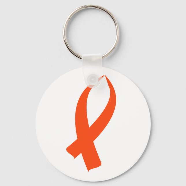 Awareness Ribbon (Orange) Key Ring (Front)
