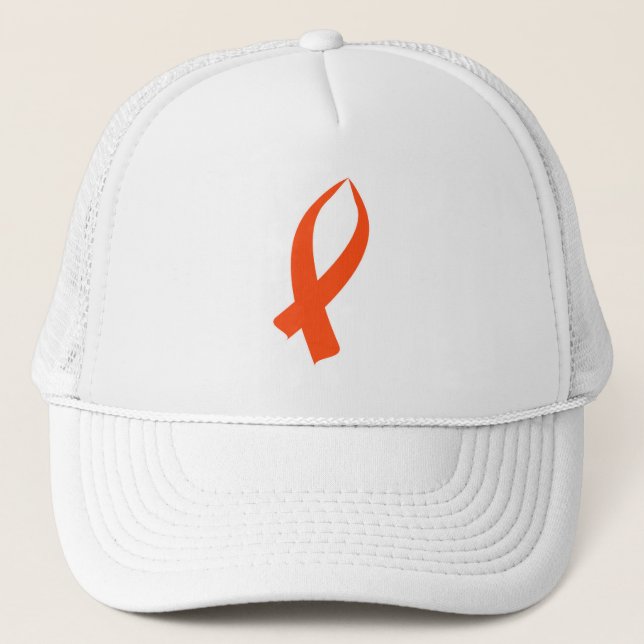 Awareness Ribbon (Orange) Trucker Hat (Front)