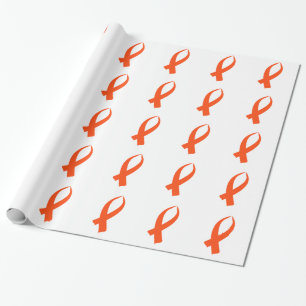 Awareness Ribbon (Orange) Wrapping Paper