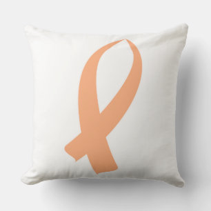 Awareness Ribbon (Peach) Cushion