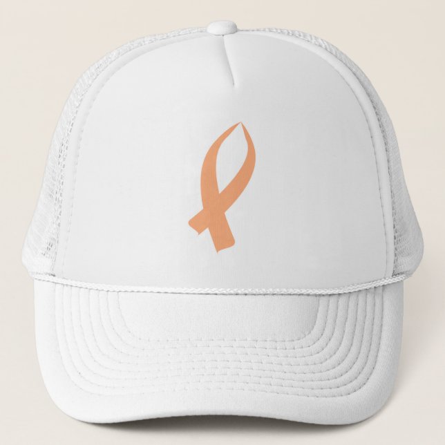 Awareness Ribbon (Peach) Trucker Hat (Front)