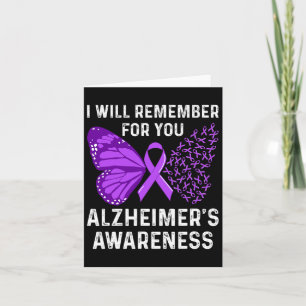 Awareness Ribbon Purple Butterflies  Card