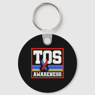 Awareness Ribbon Thoracic Outlet Syndrome Supporte Key Ring