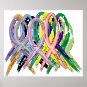 AWARENESS Ribbons Poster