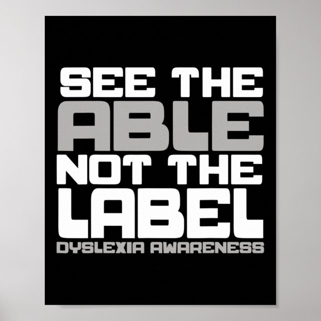 Awareness See The Able Not The Label Teacher  Poster (Front)