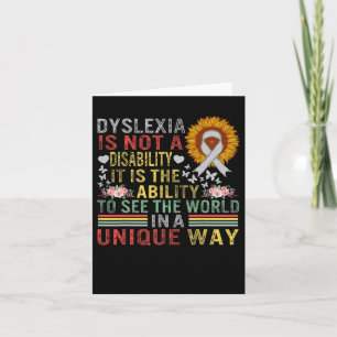 Awareness See World Unique Not Disability Sunflowe Card