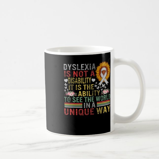 Awareness See World Unique Not Disability Sunflowe Coffee Mug (Right)