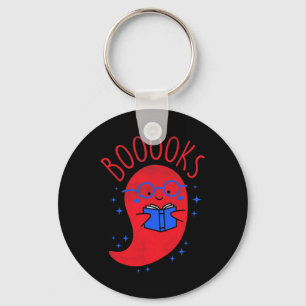 Awareness Shirt Cute Ghost Book Reading Halloween  Key Ring