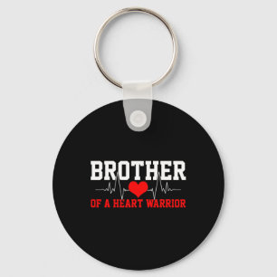 Awareness Shirt Heartbeat Warrior Brother Gift Key Ring
