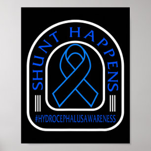 Awareness Shunt Happens Blue Ribbon Neurosurge 3  Poster