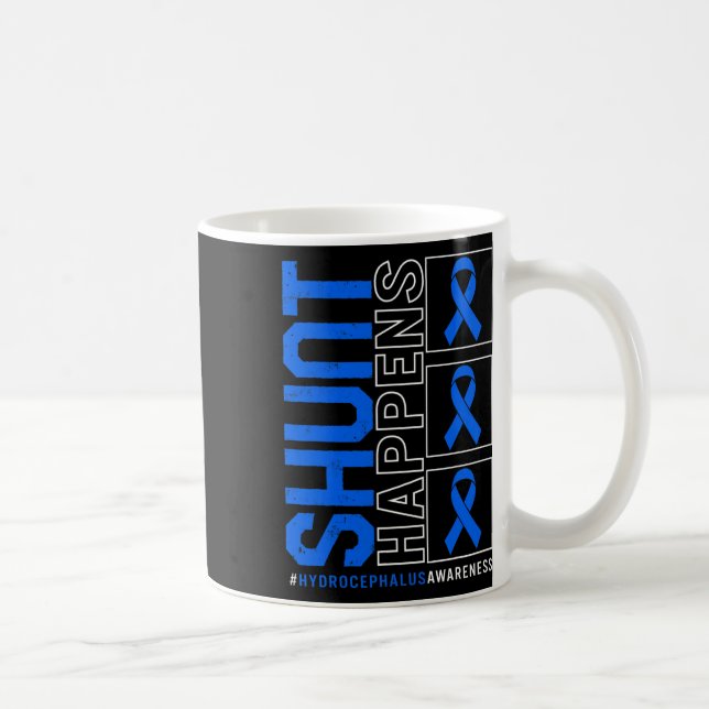 Awareness Shunt Happens Blue Ribbon Neurosurge  Coffee Mug (Right)