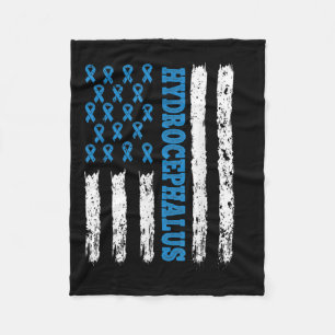 Awareness Shunt Happens Hydrocephalus Warrior 1 Fleece Blanket