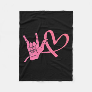 Awareness Sign Language Love Asl Teacher Fleece Blanket