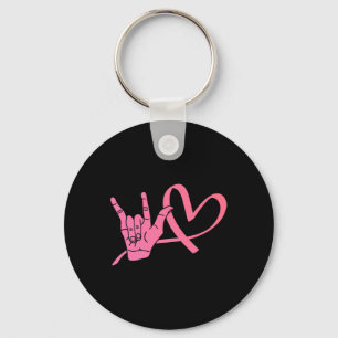 Awareness Sign Language Love Asl Teacher  Key Ring