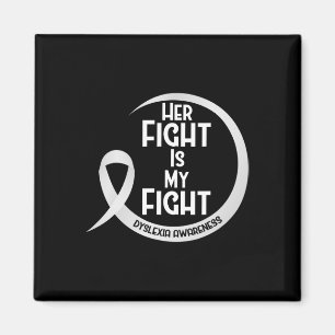 Awareness Silver Ribbon Her Fight Is My Fight  Magnet