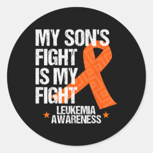 Awareness Son Fight Orange Ribbon Gift Classic Round Sticker