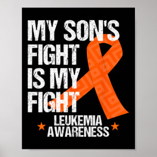 Awareness Son Fight Orange Ribbon Gift Poster