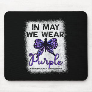 Awareness Spoonie In May We Wear Purple Butterfly Mouse Pad