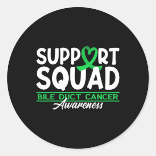 Awareness Squad Cholangiocarcinoma Bile Duct Cance Classic Round Sticker