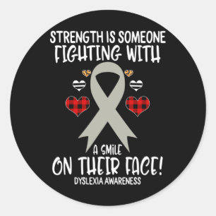 Awareness Strength Is Fighting With Smile Classic Round Sticker