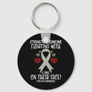 Awareness Strength Is Fighting With Smile Key Ring
