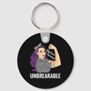 Awareness Strong Warrior Support Women Kids Gift Key Ring