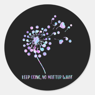 Awareness Suicide Ribbon Keepgoing Dandelion Gift Classic Round Sticker