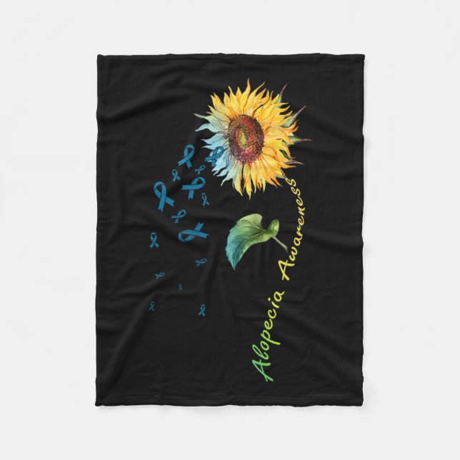 Awareness Sunflower 1  Fleece Blanket (Front)
