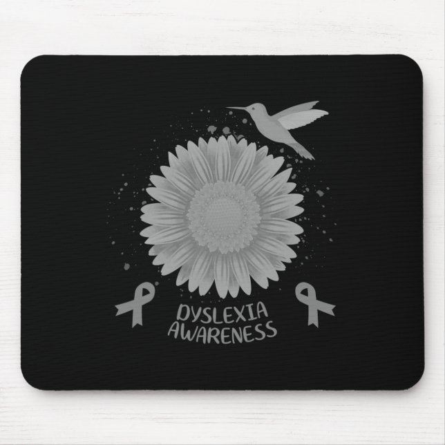 Awareness Sunflower Hummingbird Gift  Mouse Pad (Front)
