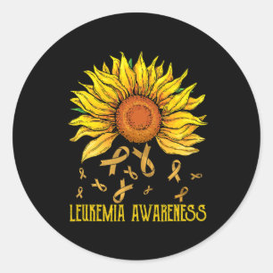 Awareness Sunflower T Classic Round Sticker