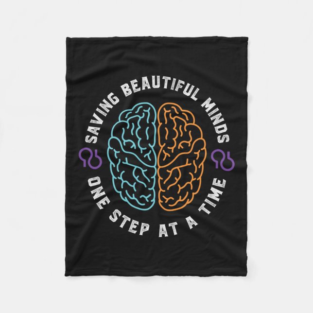 Awareness Support Month Memories Problem End  Fleece Blanket (Front)