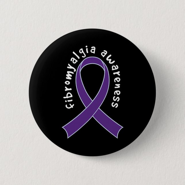Awareness Support Ribbon  6 Cm Round Badge (Front)