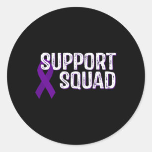 Awareness Support Squad Classic Round Sticker