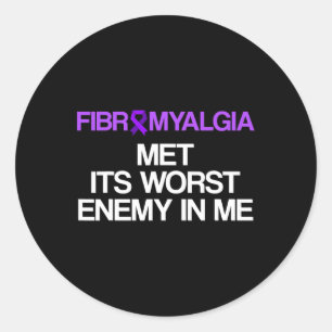 Awareness Survivor Enemy Warrior Classic Round Sticker