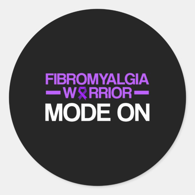 Awareness Survivor Mode Warrior  Classic Round Sticker (Front)