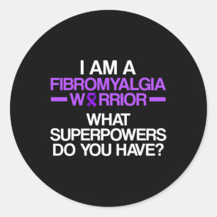 Awareness Survivor Power Warrior Classic Round Sticker