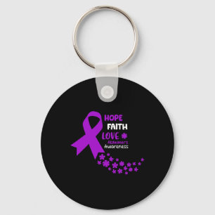 Awareness Tee Hope Faith Love Heimers Awarenes Key Ring